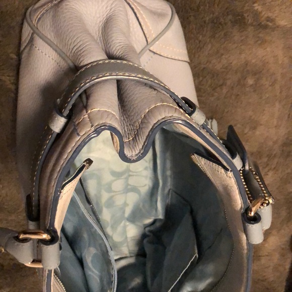 Light Blue Coach Leather Purse - Picture 5 of 8